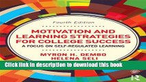 Read Motivation and Learning Strategies for College Success: A Focus on Self-Regulated Learning
