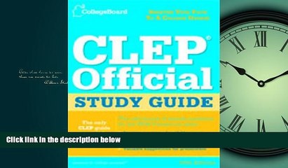 Online eBook The College Board CLEP Official Study Guide, 19th Edition