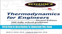 Read Schaum s Outline of Thermodynamics for Engineers, 2ed (Schaum s Outline Series)  Ebook Free