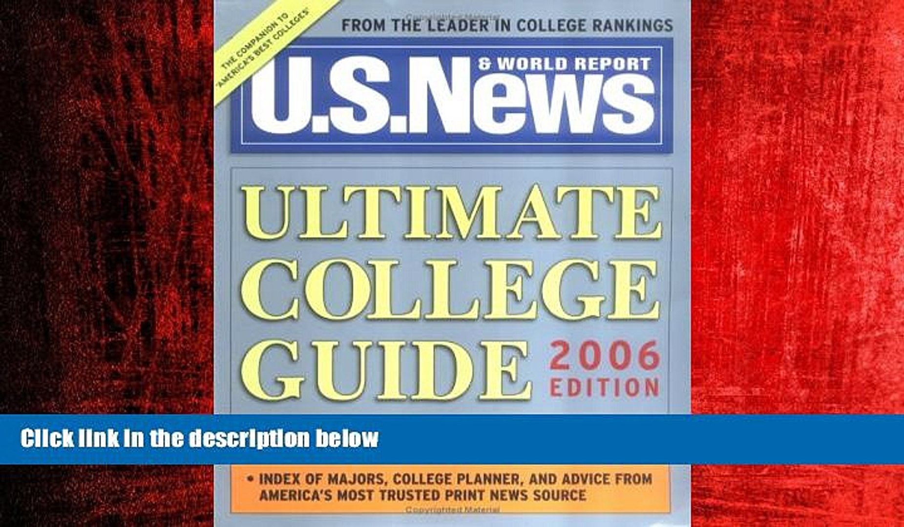 ⁣Choose Book US News Ultimate College Guide 2006