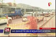 Independencia: caos vehicular por obras de instalación de gas
