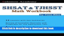 Read Solomon Academy s SHSAT   TJHSST Math Workbook: Thomas Jefferson High School for Science and