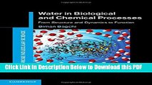 [Read] Water in Biological and Chemical Processes: From Structure and Dynamics to Function