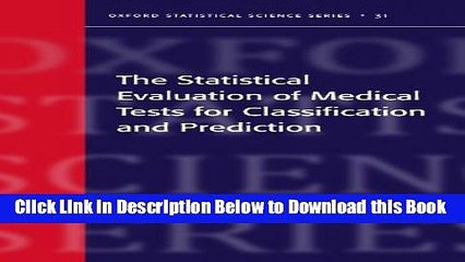 [Reads] The Statistical Evaluation of Medical Tests for Classification and Prediction (Oxford