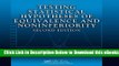 [Reads] Testing Statistical Hypotheses of Equivalence and Noninferiority, Second Edition Online