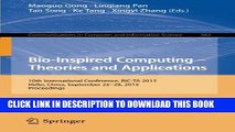 [PDF] Bio-Inspired Computing -- Theories and Applications: 10th International Conference, BIC-TA