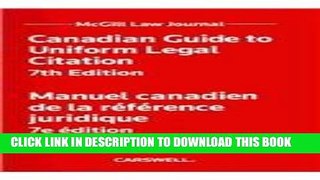 [PDF] Canadian Guide to Uniform Legal Citation/ Manuel canadien de la reference juridique Full