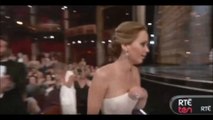 Jennifer Lawrence Falls at Oscar Ceremony