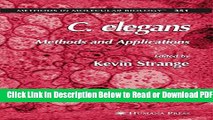 [Get] C. elegans: Methods and Applications (Methods in Molecular Biology) Popular New