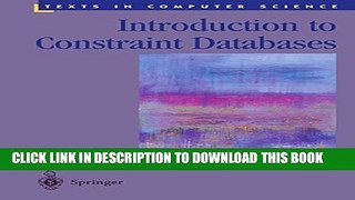 Collection Book Introduction to Constraint Databases (Texts in Computer Science)