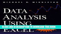 Collection Book Data Analysis Using Microsoft Excel: Updated for Windows 95