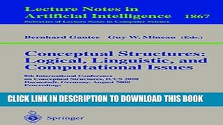 New Book Conceptual Structures: Logical, Linguistic, and Computational Issues