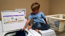Cute Kid Hilariously Helps His Grandparents With Laundry