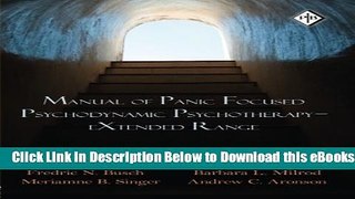 [PDF] Manual of Panic Focused Psychodynamic Psychotherapy - eXtended Range (Psychoanalytic Inquiry