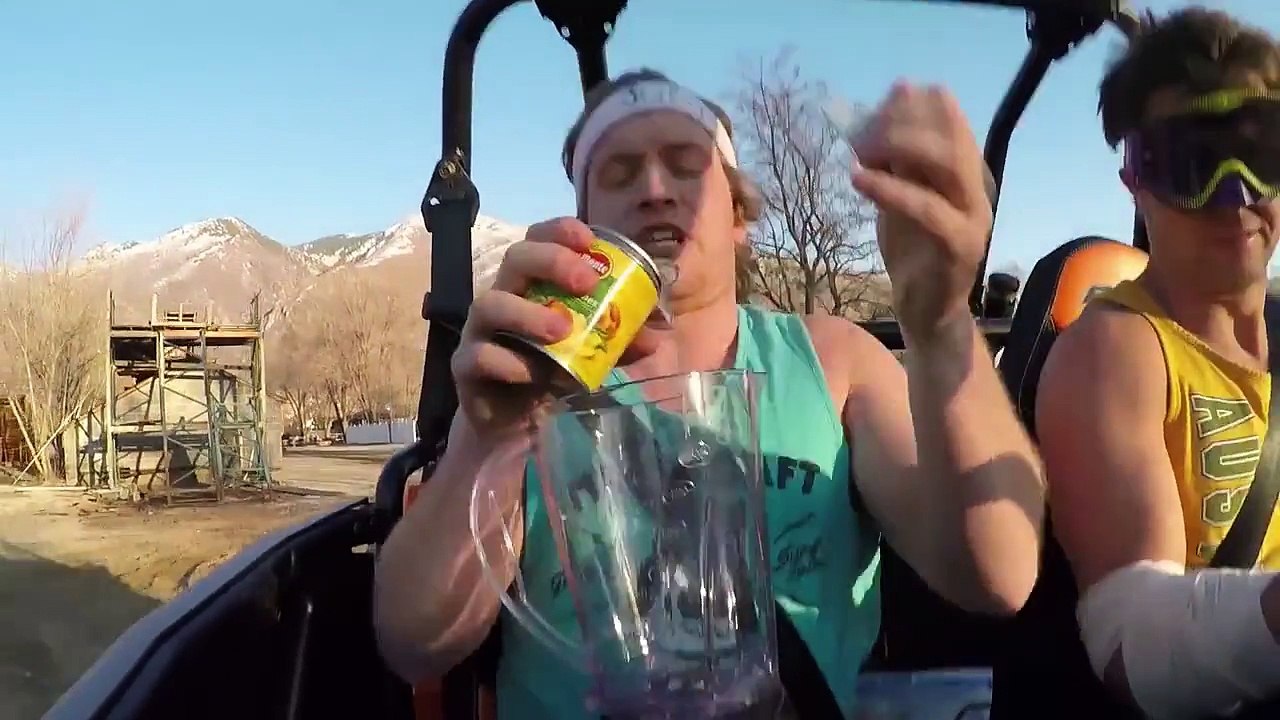 Protein Shake in the Jeep
