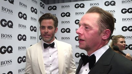 GQ Awards: Chris Pine and Simon Pegg on partying together