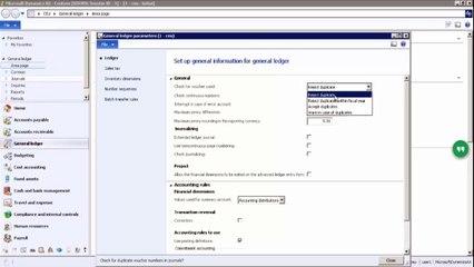 AX Financials(Creating a General Ledger) MVA