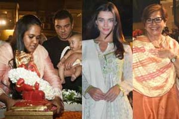 Ganpati visarjan at Salman Khan's residence with Nawaz & Amy