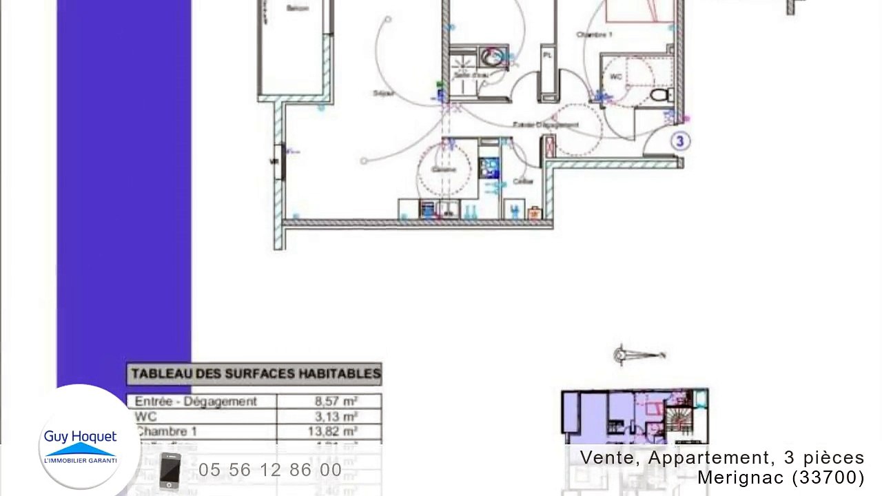 A vendre - Appartement - MERIGNAC (33700) - 3 pièces - 82m²