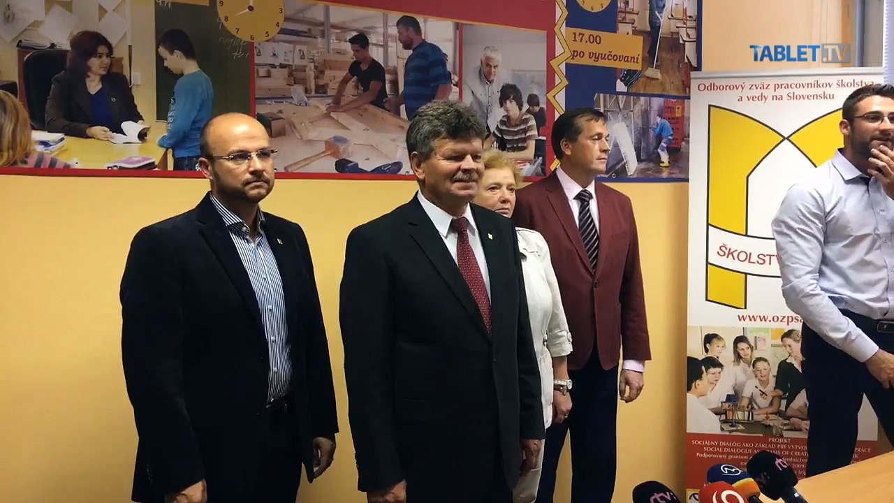 ZÁZNAM: Odborový zväz pracovníkov školstva a vedy sa k štrajku učiteľov nepripojí