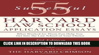 [PDF] 55 Successful Harvard Law School Application Essays: With Analysis by the Staff of The