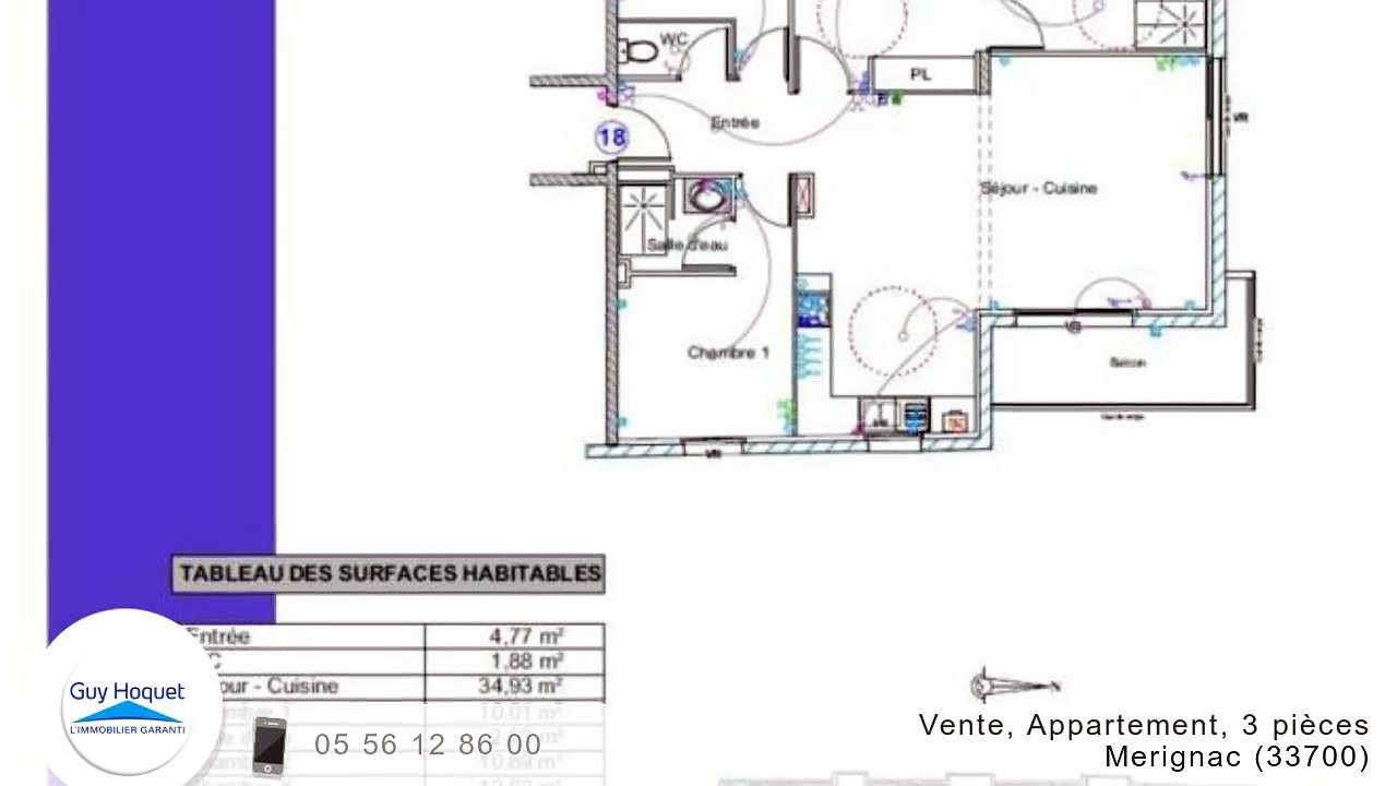 A vendre - Appartement - MERIGNAC (33700) - 3 pièces - 84m²