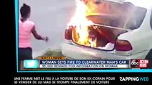 Une femme met le feu à la voiture de son ex pour se venger de lui mais se trompe finalement de voiture (vidéo)