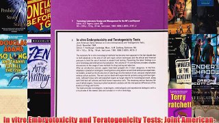 [PDF] In vitro Embryotoxicity and Teratogenicity Tests: Joint American-Swiss Seminar ZÃ¼rich