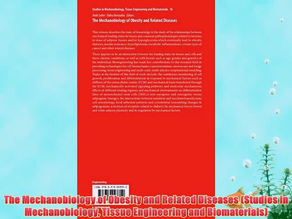 [PDF] The Mechanobiology of Obesity and Related Diseases (Studies in Mechanobiology Tissue