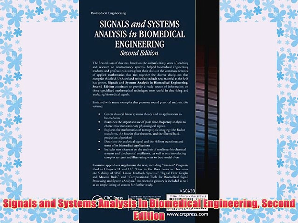 [PDF] Signals and Systems Analysis In Biomedical Engineering Second Edition Full Online