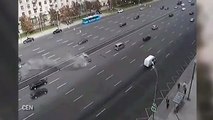 نجاة بوتين من حادث مرور مروع و وفاة سائقه