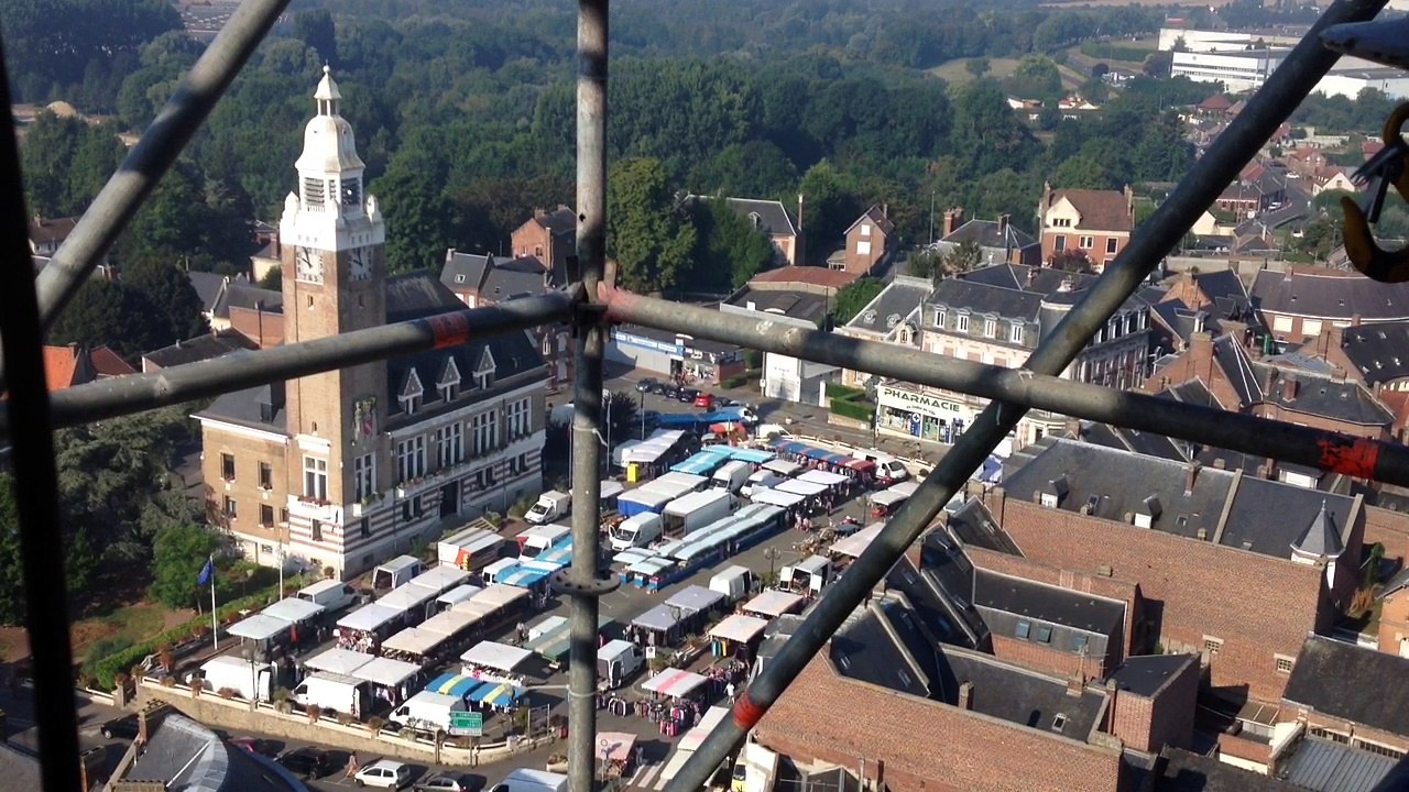 Un chantier à plus de 50 mètres de haut à Roye (80) - septembre 2016