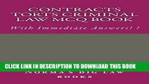 [PDF] Contracts Torts Criminal law MCQ Book: Answers Appear Immediately After The Choices - no