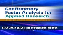 [PDF] Confirmatory Factor Analysis for Applied Research, Second Edition (Methodology in the Social