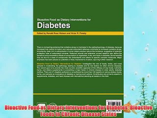 [PDF] Bioactive Food as Dietary Interventions for Diabetes: Bioactive Foods in Chronic Disease