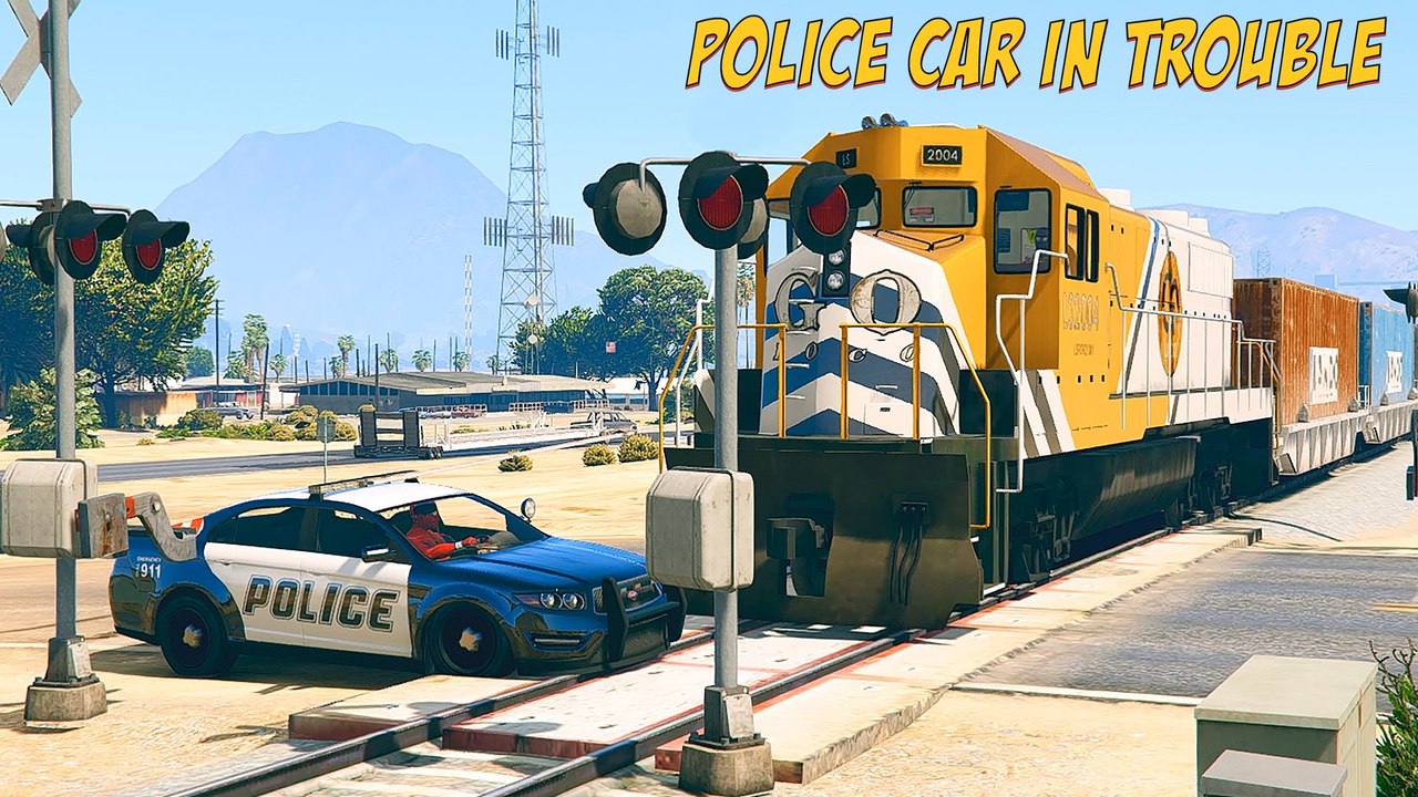 Spiderman saves Police Car! Fix & Transportation Cars Cartoon for Kids with Nursery Rhymes Songs