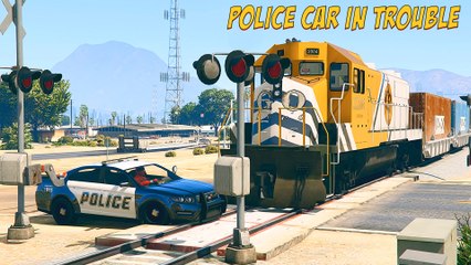 Spiderman saves Police Car! Fix & Transportation Cars Cartoon for Kids with Nursery Rhymes Songs