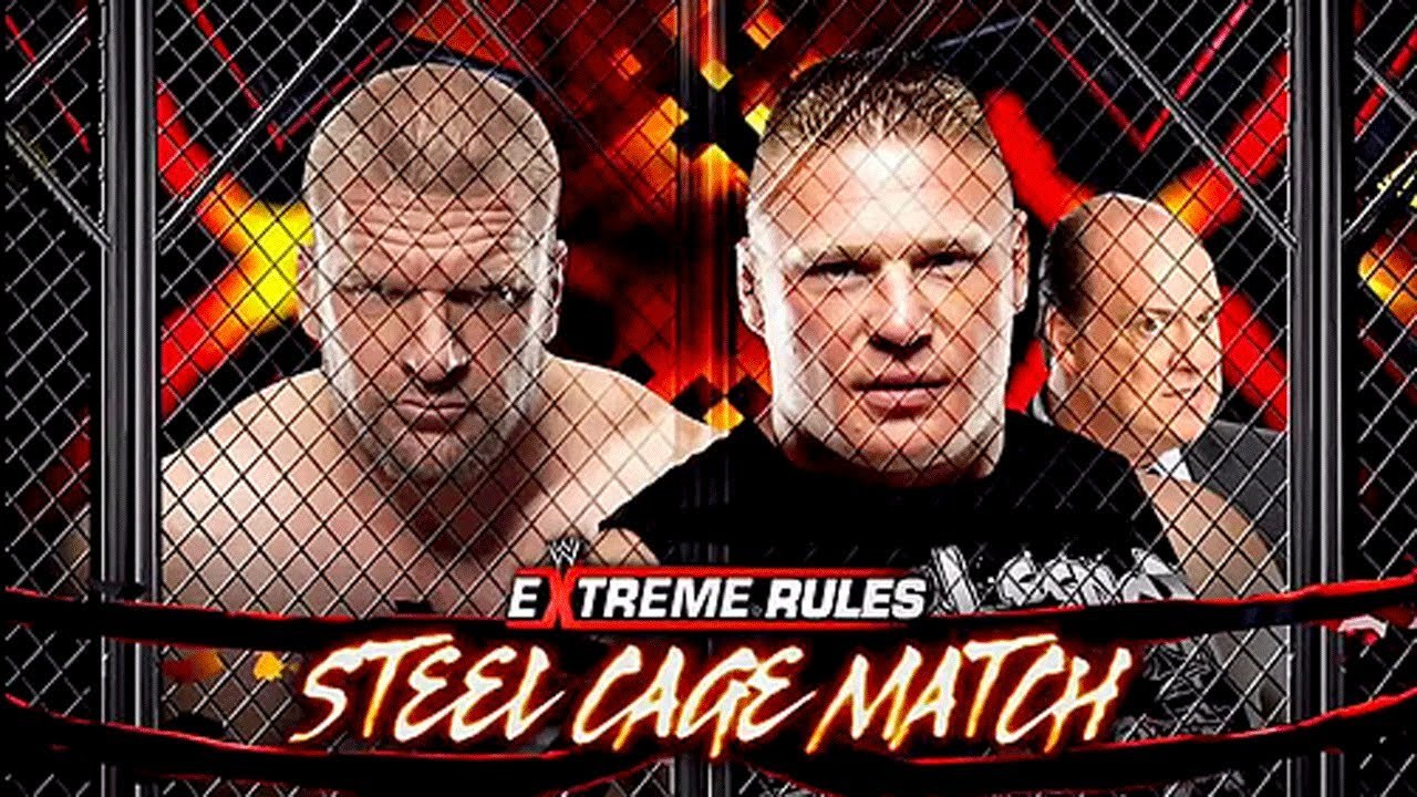 WWE Extreme Rules 2013 Triple H vs Brock Lesnar Steel Cage Match