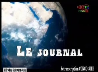 Journal de 20h TVCongo du Mercredi 07 septembre 2016 -By Congo-Site