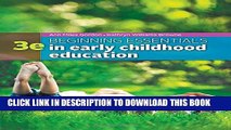 Collection Book Beginning Essentials in Early Childhood Education