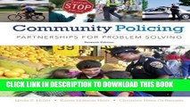 New Book Community Policing: Partnerships for Problem Solving