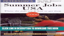 New Book Peterson s Summer Jobs USA: Where the Jobs Are   How to Get Them (Summer Jobs in the USA)