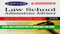 New Book KAPLAN/NEWSWEEK LAW SCHOOL ADMISSIONS ADVISER 2000