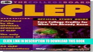 Collection Book Clep Official Study Guide: 2000 (Official Handbook for the Clep Examination 2000)