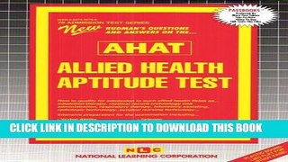 Collection Book Allied Health Aptitude Test (AHAT) (Admission Test Passbooks)