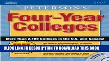 New Book Four Year Colleges 2005, Guide to (Peterson s Four Year Colleges)