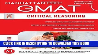 [PDF] GMAT Critical Reasoning (Manhattan Prep GMAT Strategy Guides) Popular Collection
