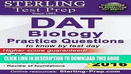 Collection Book Sterling DAT Biology Practice Questions: High Yield DAT Biology Questions