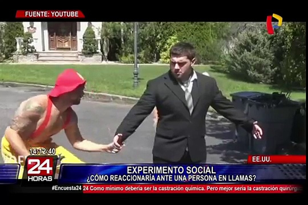 ¿Qué haría usted si ve a una persona en llamas?