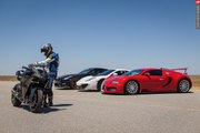 Kawasaki Ninja H2r vs Bugatti Veyron Drag Race 2016 Lamborghini Aventador vs F16 Fighting Falcon | Race HD